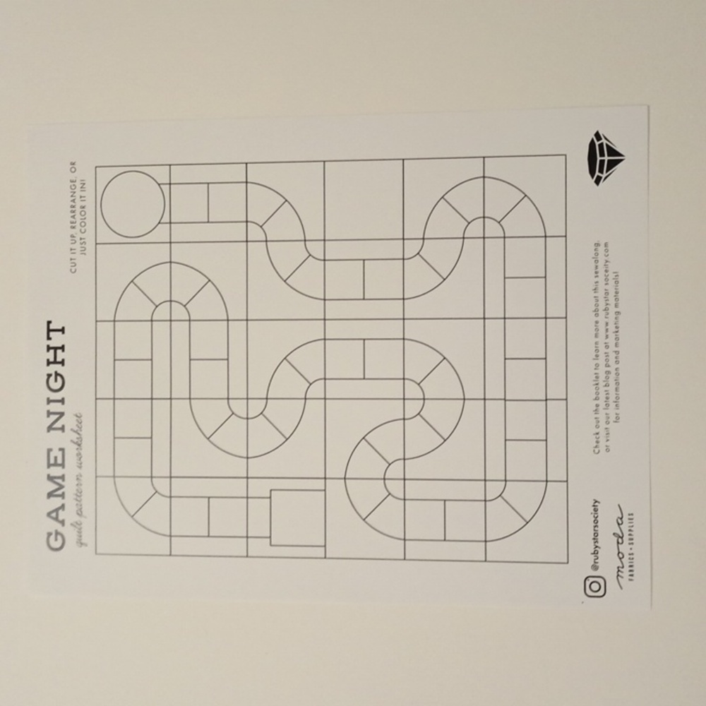 $1 Add-on Game Night Pattern Worksheet Ruby Star Society